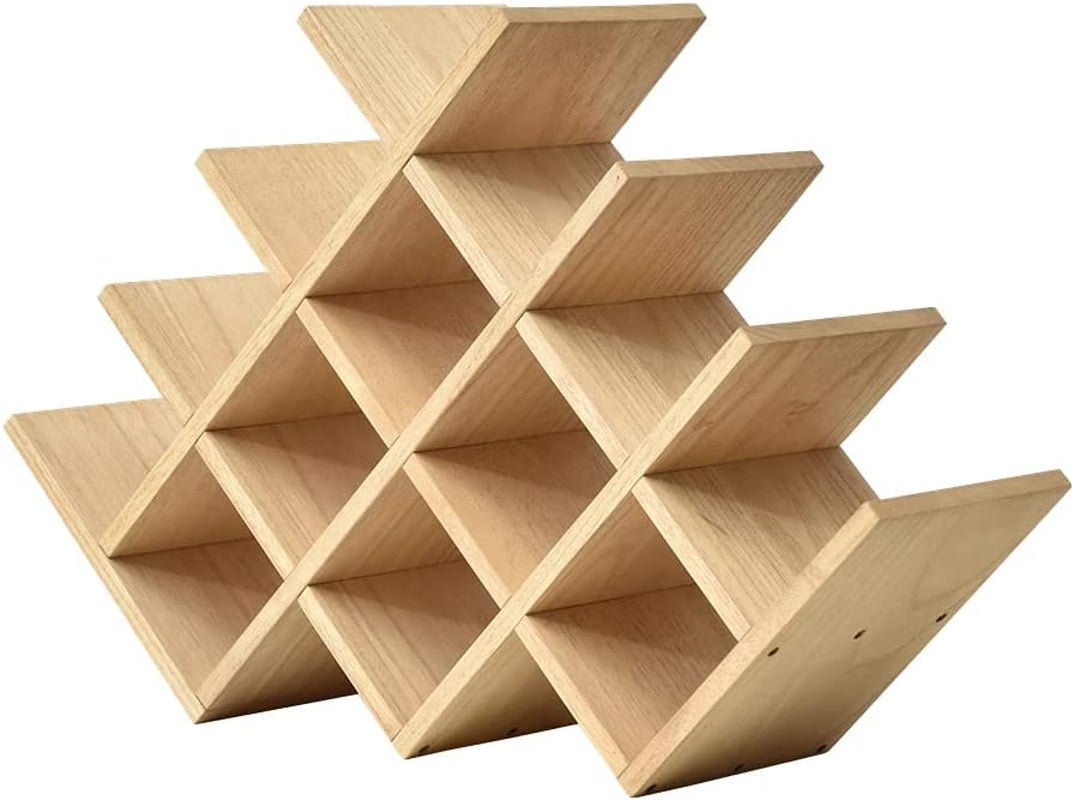 13-Bottle Wooden Wine Rack - Simply Sorted
