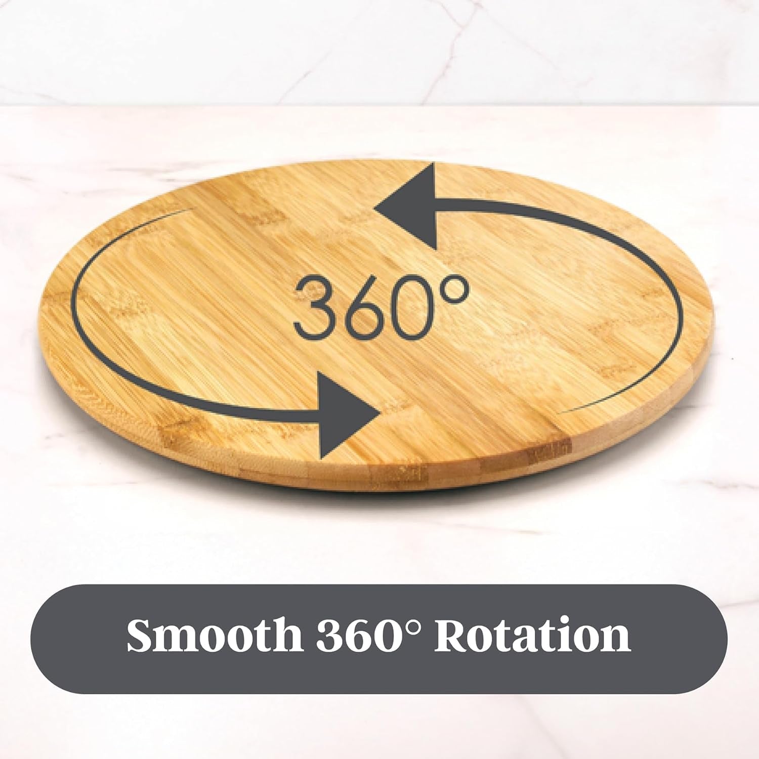 14" Bamboo Lazy Susan Turntable - Simply Sorted