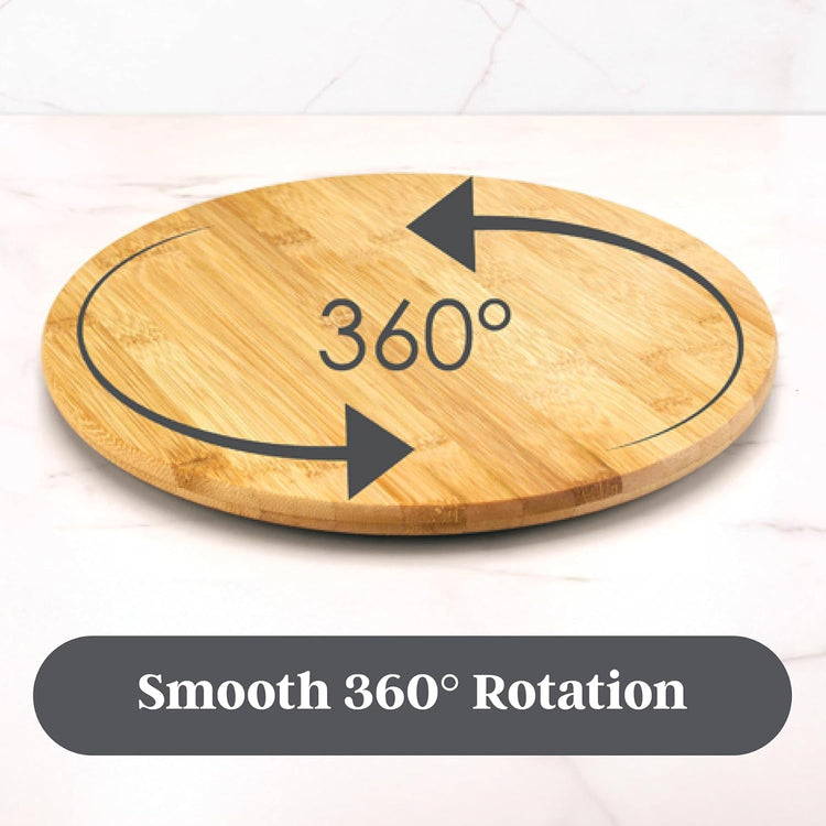 14" Bamboo Lazy Susan Turntable - Simply Sorted