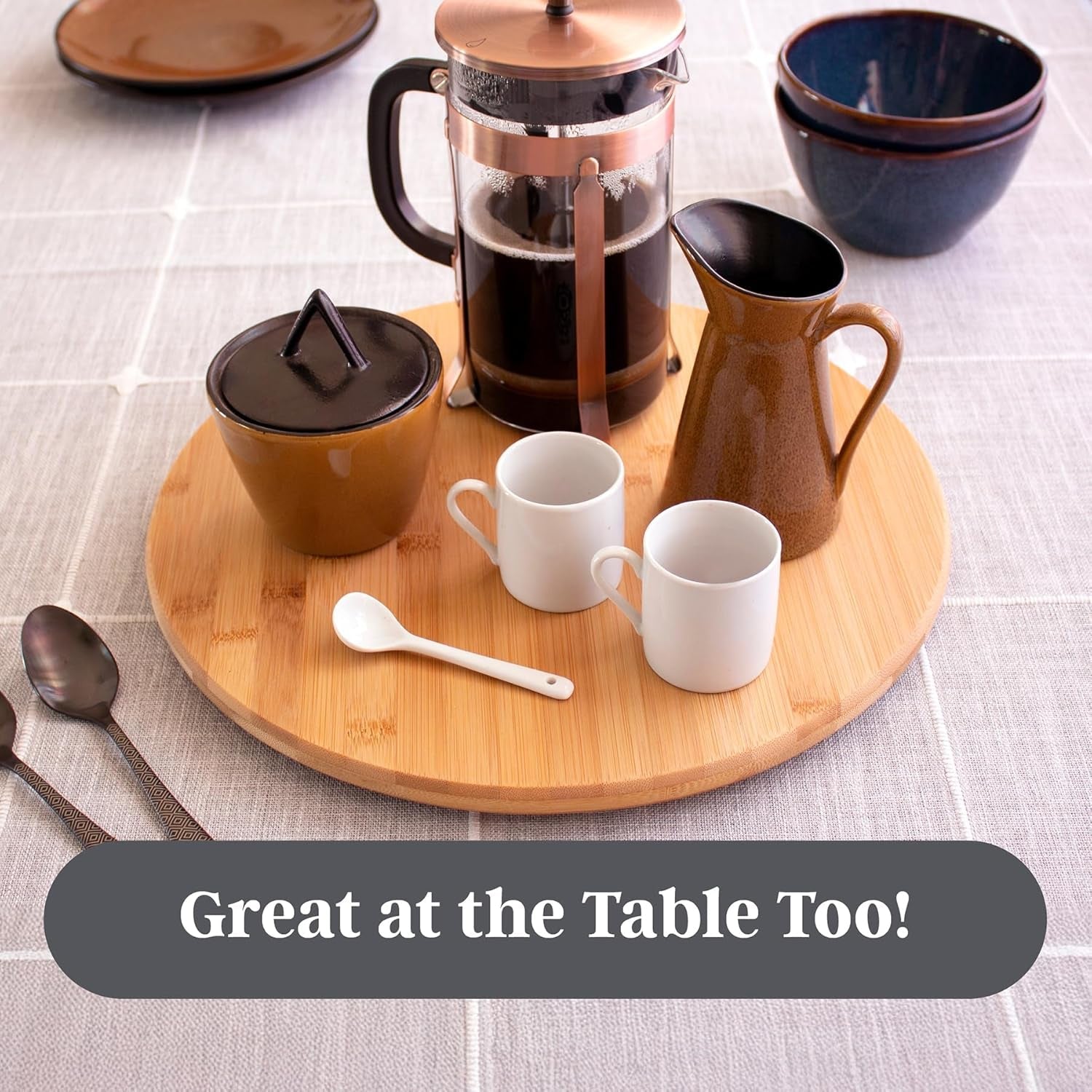 14" Bamboo Lazy Susan Turntable - Simply Sorted