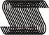 10-Pack 3.5-Inch Heavy-Duty Black S Hooks for Plants, Outdoor Use, and Large Hangers