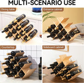 Elevate Your Space with Our 13-Bottle Solid Wood Wine Rack - Perfect for Kitchen, Bar, or Pantry! 🍷✨