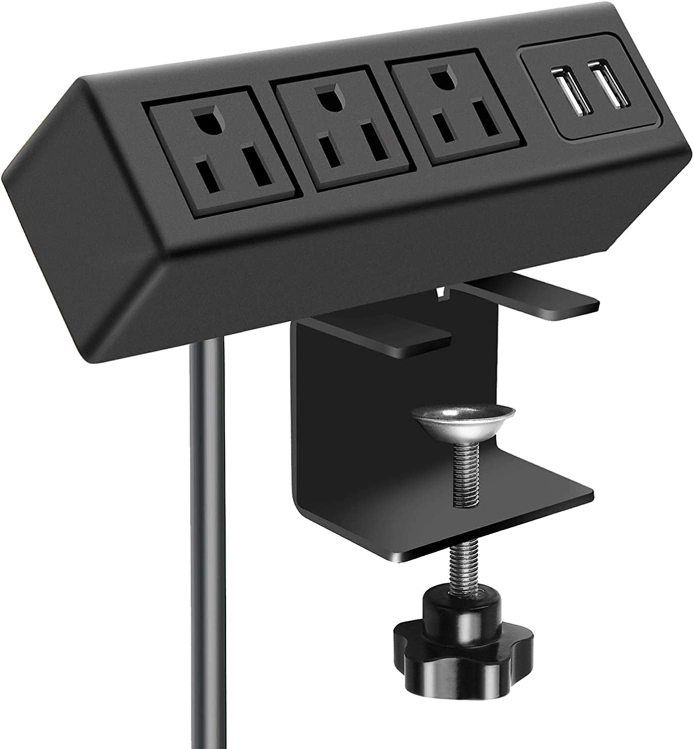 3-Outlet Desk Clamp Power Strip with USB Charging - Simply Sorted