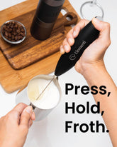 Elevate Your Coffee Game: Handheld Milk Frother & Electric Stirrer for Perfect Cappuccinos and Lattes at Home! ☕✨ 