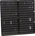 Kitchen Pegboard Organizer Pots and Pans Storage Rack Organization Kit with Black Pegboard and White Accessories