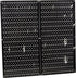Kitchen Pegboard Organizer Pots and Pans Storage Rack Organization Kit with Black Pegboard and White Accessories