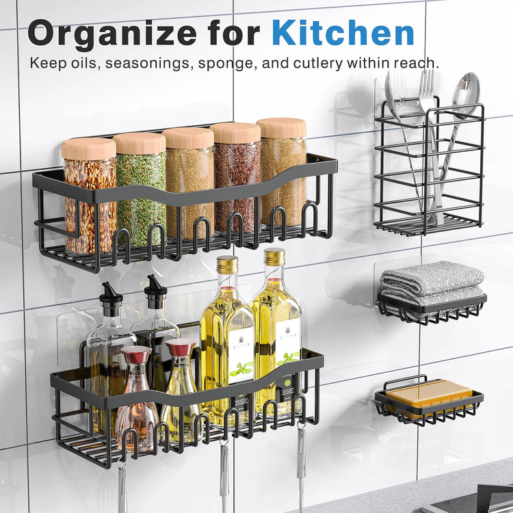 Adhesive Shower Caddy Set (5-Pack) - Simply Sorted