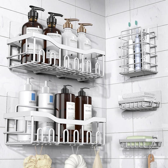 Adhesive Shower Caddy Set (5-Pack) - Simply Sorted