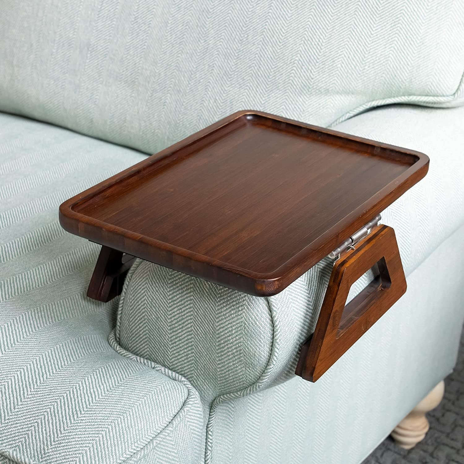 Bamboo Clip-On Couch Arm Table - Simply Sorted