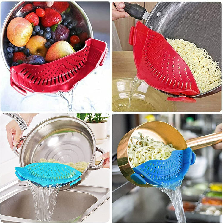 Clip-On Silicone Pot Strainer (Set of 2) - Simply Sorted