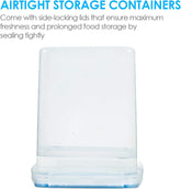 Keep Your Kitchen Organized! 🌟 4-Pack 5.2L BPA-Free Airtight Storage Containers for Flour, Sugar & More - Includes Lids, 4 Measuring Cups & 24 Labels! 💙