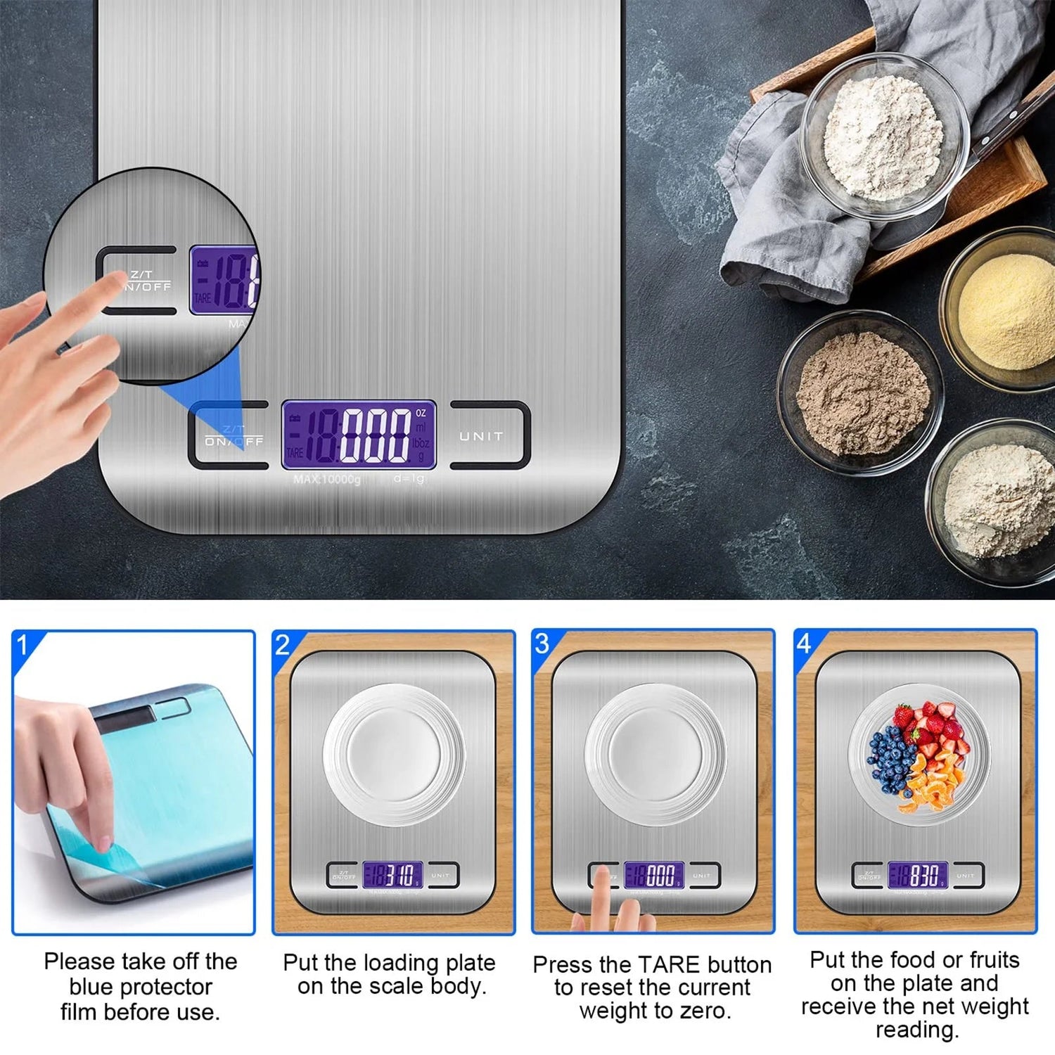 Digital Kitchen Food Scale - Simply Sorted