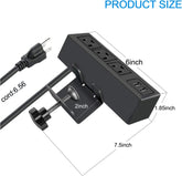 3-Outlet Desk Clamp Power Strip with USB Ports, 1200J Surge Protector, Table-Mounted Charging Station, 125V 12A 1500W Power Outlet