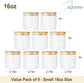 Glass Food Storage Jars with Bamboo Lids (9-Pack) - Simply Sorted