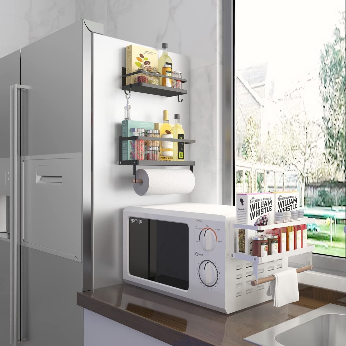 Magnetic Spice Rack & Paper Towel Holder - Simply Sorted