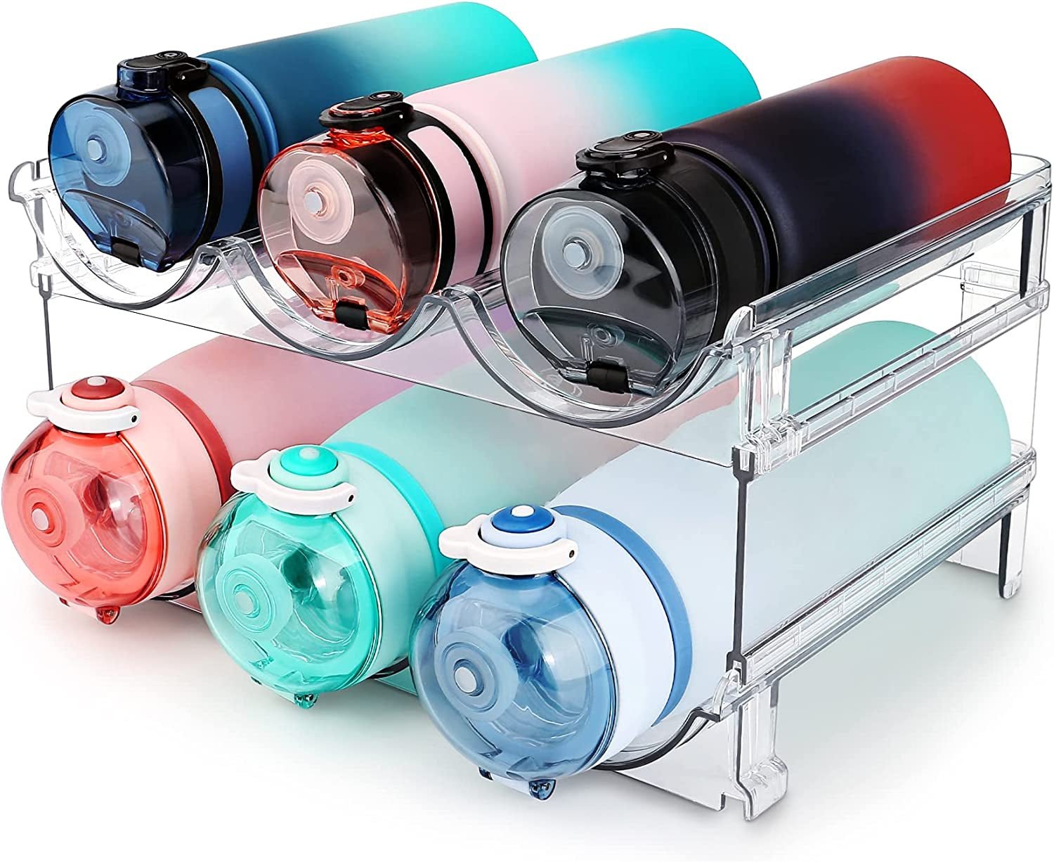 Stackable Water Bottle Organizer (2-Pack) - Simply Sorted