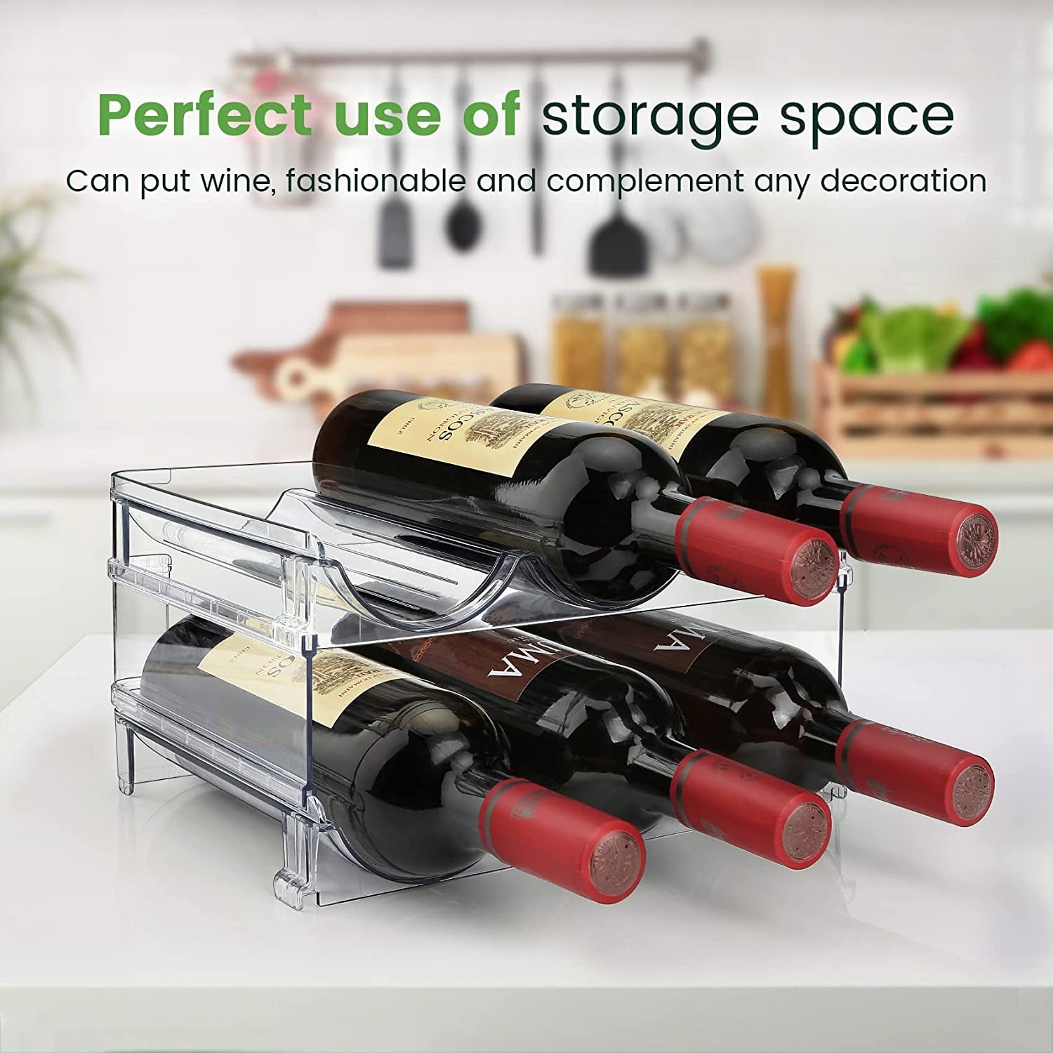 Stackable Water Bottle Organizer (2-Pack) - Simply Sorted